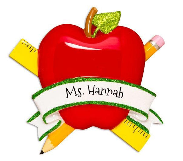 Personalized Teacher's Aide Christmas Ornament