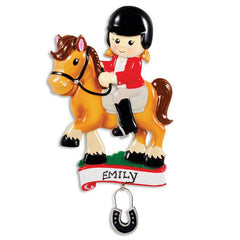 Horse Rider Personalized Christmas Ornament