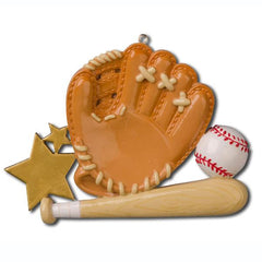 Baseball Glove Personalized Christmas Ornament