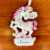 Unicorn Pink Christmas Ornament