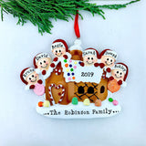 Christmas Family Living in Gingerbread House Personalized Ornament