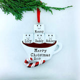 Hot Chocolate Family Personalized Christmas Ornament