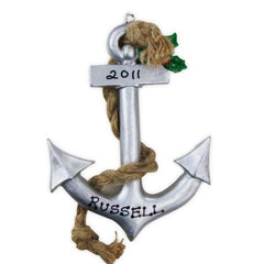 Anchor Personalized Christmas Ornament