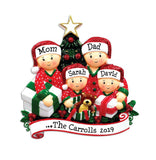 Family Opening Gift Boxes Personalized Christmas Ornament