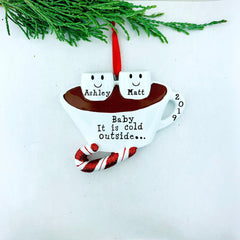 Hot Chocolate Family Personalized Christmas Ornament