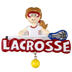 Lacrosse Player Personalized Ornament