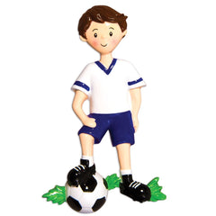 Soccer Player Personalized Christmas Ornament