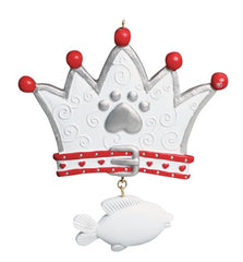 Personalized Cat Crown Christmas Ornament