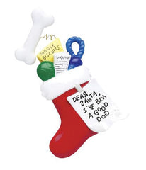 Personalized Cat Dog Stocking Christmas Ornament