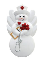 Personalized Snow Nurse Ornament